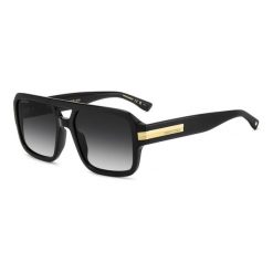 Okulary przeciwsłoneczne DSQUARED2 D2 0197/S 807 dla mężczyzn, rozmiar 57 mm. Czarne okulary przeciwsłoneczne damskie DSQUARED. W wyprzedaży za 1,268.50 zł.