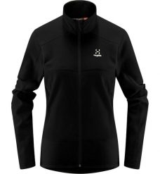 Bluza polarowa damska Buteo Mid. Czarne bluzy damskie Haglöfs, m, bez wzorów, z polaru, bez ramiączek, bez kaptura. Za 299.75 zł.