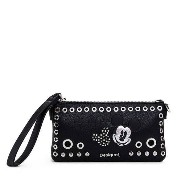 Torebka Desigual. Czarne listonoszki damskie Desigual, bez wzorów, bez dodatków. Za 169.99 zł.