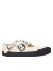 Vans Półbuty Mary Jane Straps VN000D9AKIG1 Kremowy. Białe półbuty damskie Vans, bez wzorów, ze skóry, bez obcasa, na płaskiej podeszwie, bez zapięcia. Za 399.99 zł.