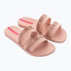 Klapki damskie Ipanema Mesh Slide. Czerwone klapki damskie Ipanema, bez wzorów, z meshu, bez obcasa, bez zapięcia. Za 89.25 zł.