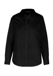 Czarna koszula K-SWAN. Czarne koszule damskie Volcano, plus size, bez wzorów, z bawełny, biznesowe, bez kołnierzyka, bez ramiączek. Za 149.99 zł.