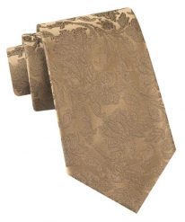 Klasyczny Krawat Męski - Chattier - Jasny Brąz (Stare Złoto). Żółte krawaty i muchy Chattier, bez wzorów, z tkaniny, eleganckie. Za 49.00 zł.
