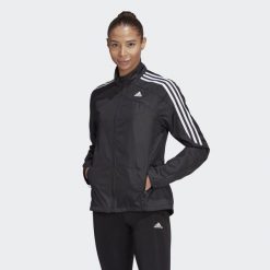 Kurtka damska adidas Marathon 3-Bandes. Czarne kurtki sportowe damskie Adidas, xs, bez wzorów, z materiału, bez ramiączek, bez kaptura, do biegania. Za 279.00 zł.