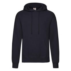 Męska Klasyczna Bluza Z Kapturem. Niebieskie bluzy męskie fruit of the loom, m, bez wzorów, klasyczne, bez ramiączek, z kapturem. Za 142.99 zł.