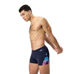 Kąpielówki męskie spodenki kąpielowe Speedo Allover V-Cut. Niebieskie kąpielówki męskie Speedo, m, bez wzorów. Za 211.98 zł.