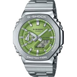 Zegarek Męski Casio G-Shock OAK G-STEEL LIME GREEN. Szare zegarki męskie Casio, bez wzorów. Za 1,259.50 zł.