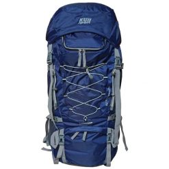 Plecak Mountains 75 L na wymagające wędrówki górskie. Niebieskie plecaki męskie KUBISPORT, bez wzorów, sportowe. Za 279.00 zł.