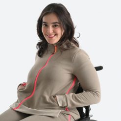 Bluza damska rozpinana Decathlon. Brązowe bluzy damskie Decathlon, s, bez wzorów, z bawełny, sportowe, bez ramiączek, bez kaptura. W wyprzedaży za 149.99 zł.