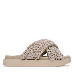 Klapki Inuikii. Szare klapki damskie Inuikii, bez wzorów, bez obcasa, bez zapięcia. Za 859.99 zł.