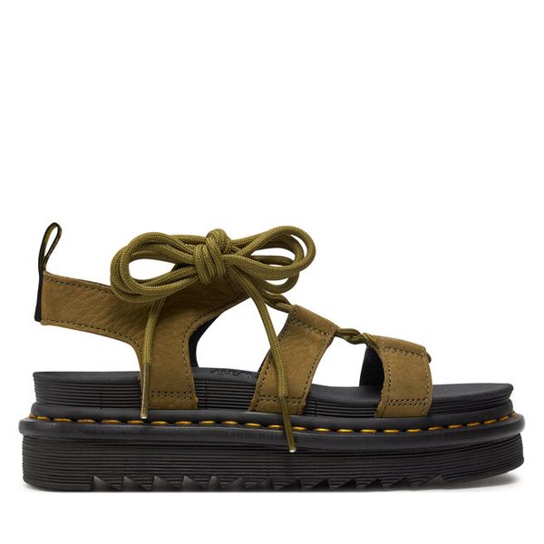 Sandały Dr. Martens. Brązowe sandały damskie Dr. Martens, bez wzorów, bez obcasa, na płaskiej podeszwie, bez zapięcia. Za 489.99 zł.