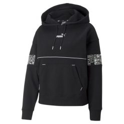 Damska bluza z kapturem Puma Power Safari FL. Czarne bluzy damskie Puma, xs, bez wzorów, bez ramiączek, z kapturem. Za 247.99 zł.