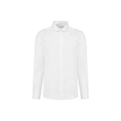 Koszula z długim rękawem Kariban Premium Oxford Pinpoint. Białe koszule męskie KARIBAN, xl, bez wzorów, z bawełny, eleganckie, bez kołnierzyka, bez ramiączek. Za 356.00 zł.