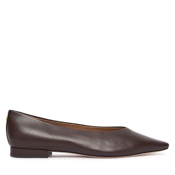 Baleriny LAUREN RALPH LAUREN. Brązowe balerinki damskie Lauren Ralph Lauren, bez wzorów, bez obcasa, bez zapięcia. Za 769.99 zł.