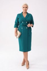 Elegancka zielona żakietowa sukienka Mariposa z ołówkowym dołem PLUS SIZE XXL OVERSIZE. Zielone sukienki damskie Moda Size Plus Iwanek, do pracy, l, bez wzorów, z elastanu, biznesowe, bez kołnierzyka, plus size, bez ramiączek, mini, dopasowane. W wyprzedaży za 199.90 zł.
