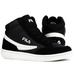 Buty damskie sportowe za kostkę Fila CREW MID TEENS. Białe obuwie sportowe damskie Fila, bez wzorów, bez zapięcia, trekkingowe. W wyprzedaży za 159.00 zł.