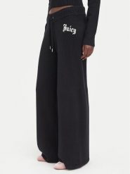 Juicy Couture Spodnie dzianinowe JCWBJ226310 Czarny Relaxed Fit. Czarne spodnie materiałowe damskie Juicy Couture, bez wzorów, z dzianiny. Za 449.99 zł.