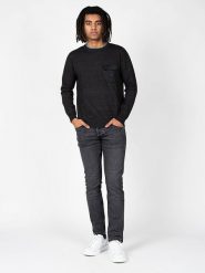 Pepe Jeans Sweter "Marcel" | PM702174 | Marcel | Mężczyzna | Grafitowy. Szare swetry męskie Pepe Jeans, m, bez wzorów, z dzianiny, bez kołnierzyka, bez ramiączek. W wyprzedaży za 159.00 zł.