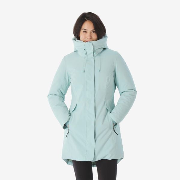 Kurtka turystyczna damska zimowa Quechua NH500 -10°C wodoodporna. Niebieskie kurtki sportowe damskie QUECHUA, na zimę, l, bez wzorów, bez ramiączek, bez kaptura, trekkingowe. Za 419.99 zł.