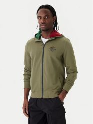 Aeronautica Militare Bluza 261FE2097UF00674 Zielony Regular Fit. Zielone bluzy męskie Aeronautica Militare, l, bez wzorów, z bawełny, bez ramiączek, bez kaptura. Za 719.99 zł.