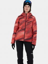 Kurtka Narciarska Damska Fundango Elyra. Czerwone kurtki sportowe damskie FUNDANGO, na zimę, m, bez wzorów, z materiału, bez ramiączek, bez kaptura, narciarskie. Za 499.00 zł.