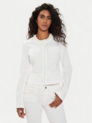 Liu Jo Kurtka jeansowa MA4278 T3489 Écru Slim Fit. Kurtki damskie Liu Jo, bez wzorów, z bawełny, bez kaptura. Za 1,279.00 zł.