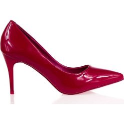 Lakierowane szpilki (38). Czerwone szpilki damskie Comer Collection, bez wzorów, z lakierowanej skóry, bez obcasa, na szpilce, bez zapięcia. Za 79.00 zł.