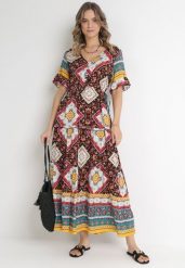 Czarno-Czerwona Sukienka z Wiskozy Aegosa. Czarne sukienki damskie Born2be, na imprezę, na lato, l, bez wzorów, z wiskozy, boho, bez kołnierzyka, bez ramiączek, maxi. Za 29.99 zł.