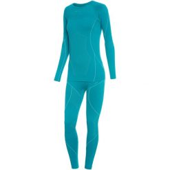 Komplet bielizny termoaktywnej narciarskiej damskiej Viking Lotta z recyklingu. Niebieskie bielizna sportowa damska Viking, s, bez wzorów. Za 139.99 zł.