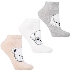 Mix Kolor Damskie Skarpetki 3 Pary. Brązowe skarpetki damskie Moraj, bez wzorów, z bawełny. Za 29.99 zł.