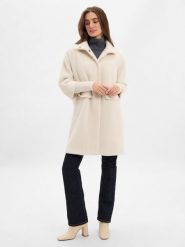 Comma Płaszcz Kobiety beżowy, 42. Brązowe płaszcze damskie comma, bez wzorów, z syntetyku, eleganckie, bez kołnierzyka, bez kaptura. Za 749.95 zł.