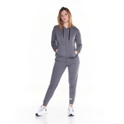 Bluza wygodna z kaptur na czas wolny na co dzień. Szare bluzy damskie LEONE 1947 APPAREL, xs, bez wzorów, z bawełny, sportowe, bez ramiączek, bez kaptura. W wyprzedaży za 234.67 zł.