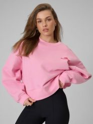 4F Bluza dresowa loose bez kaptura damska - różowa M. Czerwone bluzy damskie 4F, m, bez wzorów, z dresówki, bez ramiączek, bez kaptura. Za 149.99 zł.