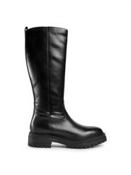 Geox Oficerki D Iridea C D04HRC 05443 C9999 Czarny. Czarne kozaki damskie Geox, bez wzorów, ze skóry, bez obcasa, na płaskiej podeszwie, bez zapięcia. Za 539.99 zł.