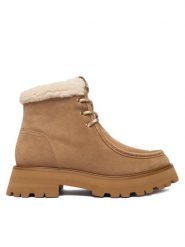 MICHAEL Michael Kors Botki Cade 40F5CAFE5S Beżowy. Brązowe botki damskie MICHAEL Michael Kors, bez wzorów, ze skóry, bez obcasa, na płaskiej podeszwie, bez zapięcia. Za 879.99 zł.
