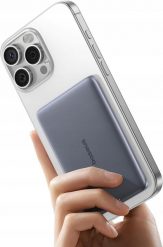 Powerbank Baseus PicoGo AM41 5000mAh 20W ultra-cienki, kompatybilny z MagSafe z czarnym kablem Baseus Simple USB-C 60W 30cm - szary. Czarne powerbanki Baseus. Za 101.11 zł.