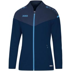 Kurtka Jako femme de loisir Champ 2.0. Niebieskie kurtki sportowe damskie Jako, bez wzorów, z materiału, bez ramiączek, bez kaptura, na fitness i siłownię. Za 179.00 zł.