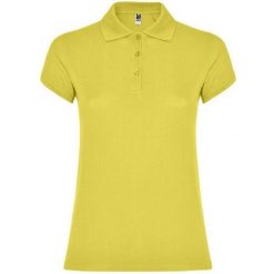 Damska Koszulka Polo W Gwiazdki. Żółte koszulki sportowe damskie ROLY, xl, bez wzorów, bez ramiączek. Za 65.99 zł.