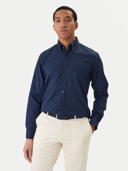 BOSS Koszula Rickert 50553001 Granatowy Regular Fit. Niebieskie koszule męskie Boss, l, bez wzorów, z bawełny, bez kołnierzyka, bez ramiączek. Za 277.99 zł.