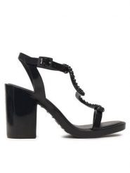 Melissa Sandały Melissa Snake Block + Bo.Bo Ad 35775 Czarny. Czarne sandały damskie Melissa, bez wzorów, z tworzywa sztucznego, bez obcasa, na słupku, bez zapięcia. Za 429.99 zł.