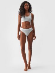 4F Biustonosz bawełniany (2-pack) damski - szary XS. Szare bielizna sportowa damska 4F, xs, bez wzorów, z bawełny. W wyprzedaży za 59.99 zł.