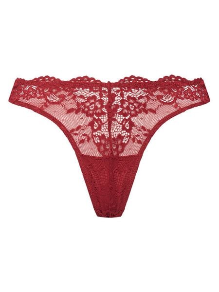 Guess Stringi O4YE01 PZ01C Czerwony. Czerwone majtki damskie Guess, z syntetyku. Za 119.99 zł.