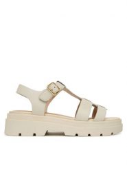 Geox Sandały Adacter S B D670NA-00043 C5322 Beżowy jasny. Brązowe sandały damskie Geox, bez wzorów, ze skóry, bez obcasa, na płaskiej podeszwie, bez zapięcia. Za 509.99 zł.