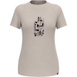 Koszulka z krótkim rękawem damska ODLO Merino Tencel 130 Heritage. Szare koszulki sportowe damskie ODLO, s, bez wzorów, bez ramiączek. Za 362.05 zł.