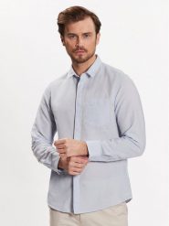 Calvin Klein Koszula K10K108664 Błękitny Regular Fit. Niebieskie koszule męskie Calvin Klein, m, bez wzorów, z bawełny, bez kołnierzyka, bez ramiączek. Za 329.99 zł.