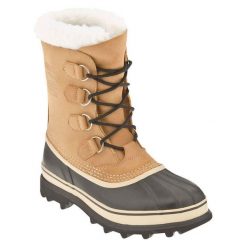 Buty trekkingowe męskie Sorel Caribou. Brązowe buty zimowe męskie Sorel, na zimę, bez wzorów, z gumy, bez obcasa, bez zapięcia. Za 753.75 zł.
