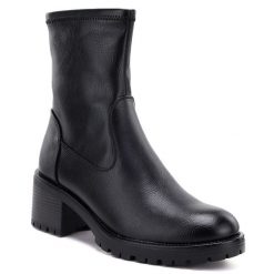 Botki damskie na obcasie czarne Potocki SZ12835. Czarne botki damskie POTOCKI, bez wzorów, ze skóry ekologicznej, bez obcasa, na obcasie, bez zapięcia. Za 169.99 zł.