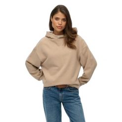 Bluza damska z kapturem Superdry Studios. Brązowe bluzy damskie Superdry, s, bez wzorów, z materiału, klasyczne, bez ramiączek, z kapturem. Za 318.95 zł.