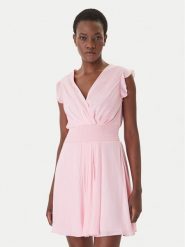 Morgan Sukienka koktajlowa 251-RWANY Różowy Loose Fit. Czerwone sukienki damskie Morgan, bez wzorów, z syntetyku, wizytowe, bez kołnierzyka, bez ramiączek. Za 369.99 zł.