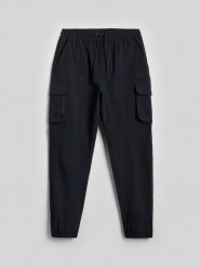 4F Spodnie casual cargo męskie - czarne XXL. Czarne spodnie materiałowe męskie 4F, bez wzorów, z materiału. Za 229.99 zł.